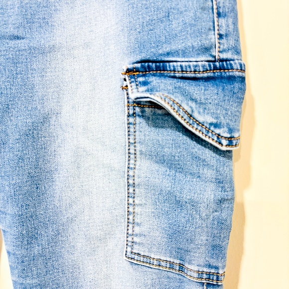 STREETWEAR SOCIETY Washed blue cargo jeans - Picture 4 of 10